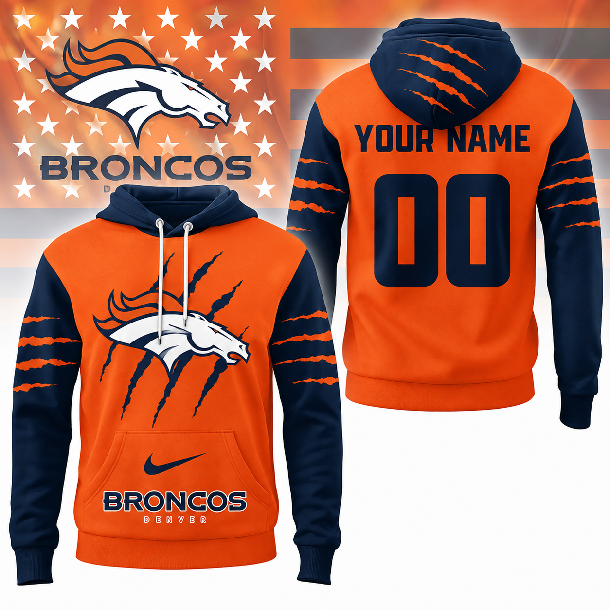 VIRAL EDITION - NEW CUSTOMIZED NFL13 DVB DENVER BRONCOS T-SHIRT, POLO SHIRT, ZIP POLO SHIRT, SWEATSHIRT, HOODIE & ZIP HOODIE