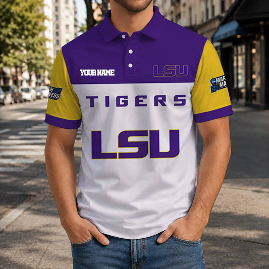 MEGA SALE - NEW CUSTOMIZED NCAA MAM13 LST LSU TIGERS T-SHIRT, POLO SHIRT, ZIP POLO SHIRT, SWEATSHIRT, HOODIE & ZIP HOODIE