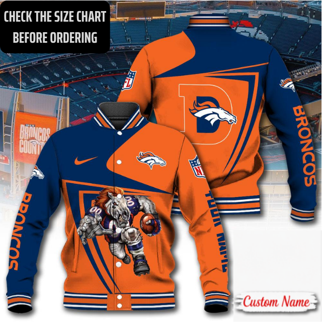 LIMITED EDITION - NEW CUSTOMIZED NFL13 DVB DENVER BRONCOS SATIN VARSITY & BASEBALL JACKET