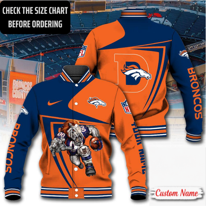 LIMITED EDITION - NEW CUSTOMIZED NFL13 DVB DENVER BRONCOS SATIN VARSITY & BASEBALL JACKET