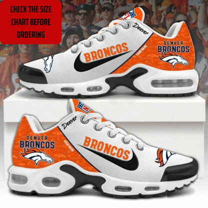 LIMITED EDITION - NEW CUSTOMIZED NFL13 DVB DENVER BRONCOS AIR MAX PLUS SNEAKERS