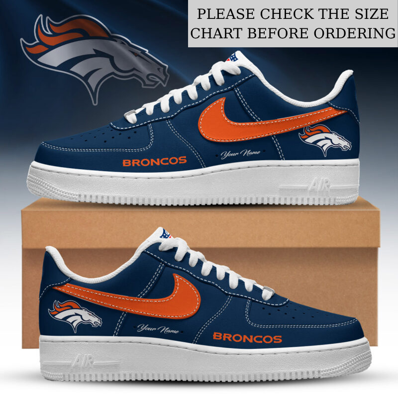 FLASH SALE - NEW CUSTOMIZED NFL13 DVB DENVER BRONCOS AF1 SHOES