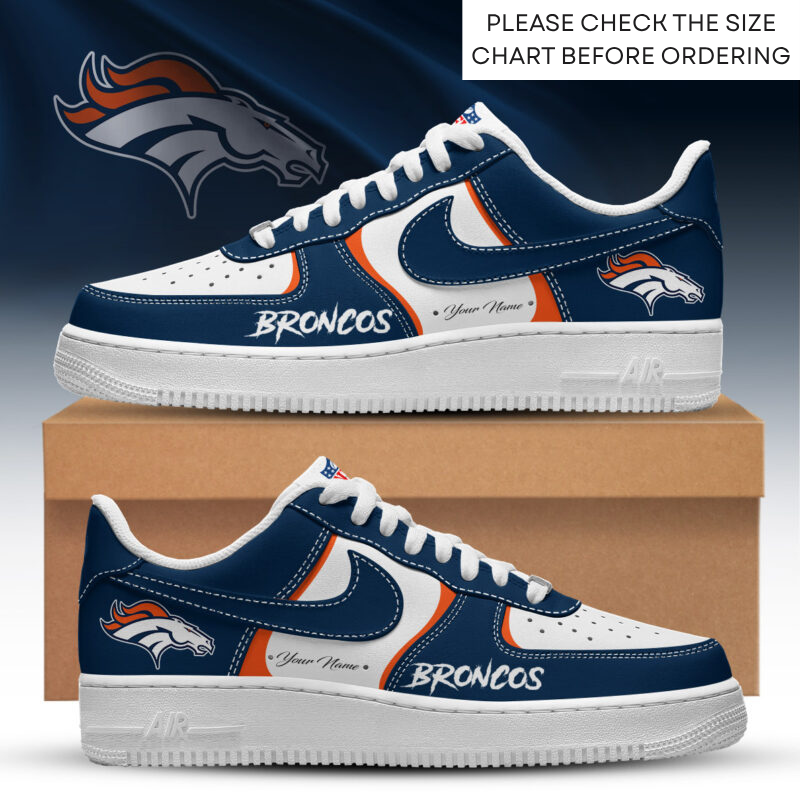 LIMITED EDITION - NEW CUSTOMIZED NFL13 DVB DENVER BRONCOS AF1 SHOES
