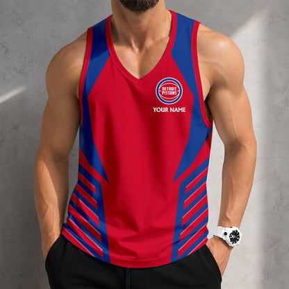 SPECIAL EDITION - NEW CUSTOMIZED NBA14 DPI DETROIT PISTONS MEN'S TANK TOP