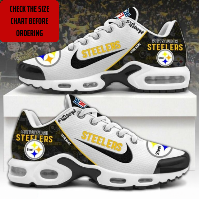 LIMITED EDITION - NEW CUSTOMIZED NFL14 PSB PITTSBURGH STEELERS AIR MAX PLUS SNEAKERS