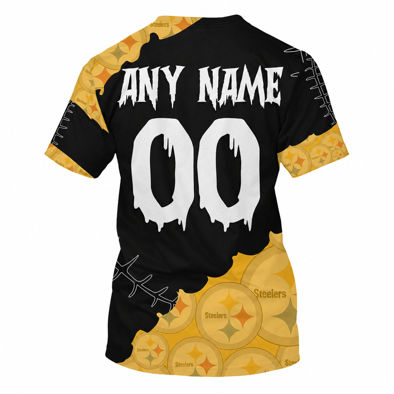SPECIAL EDITION - NEW CUSTOMIZED NFL14 PSB PITTSBURGH STEELERS HALLOWEEN SKULL APPAREL FOR FANS