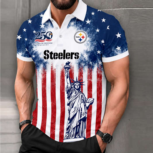 LIMITED EDITION - NEW CUSTOMIZED NFL14 PSB PITTSBURGH STEELERS POLO SHIRT, ZIP POLO SHIRT & T-SHIRTS