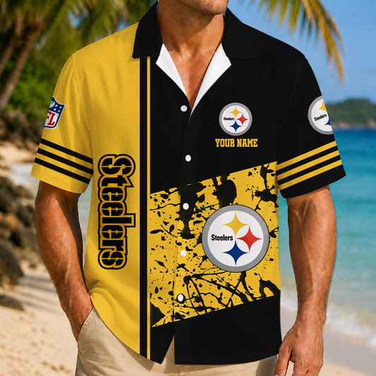 FINAL SALE - NEW CUSTOMIZED NFL14 PSB PITTSBURGH STEELERS UNISEX HAWAIIAN SHIRT