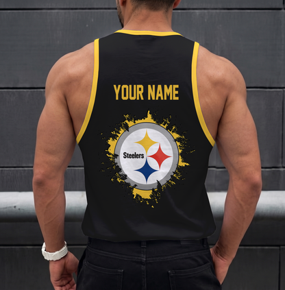 LIMITED EDITION - NEW CUSTOMIZED NFL14 PSB PITTSBURGH STEELERS UNISEX TANK TOP