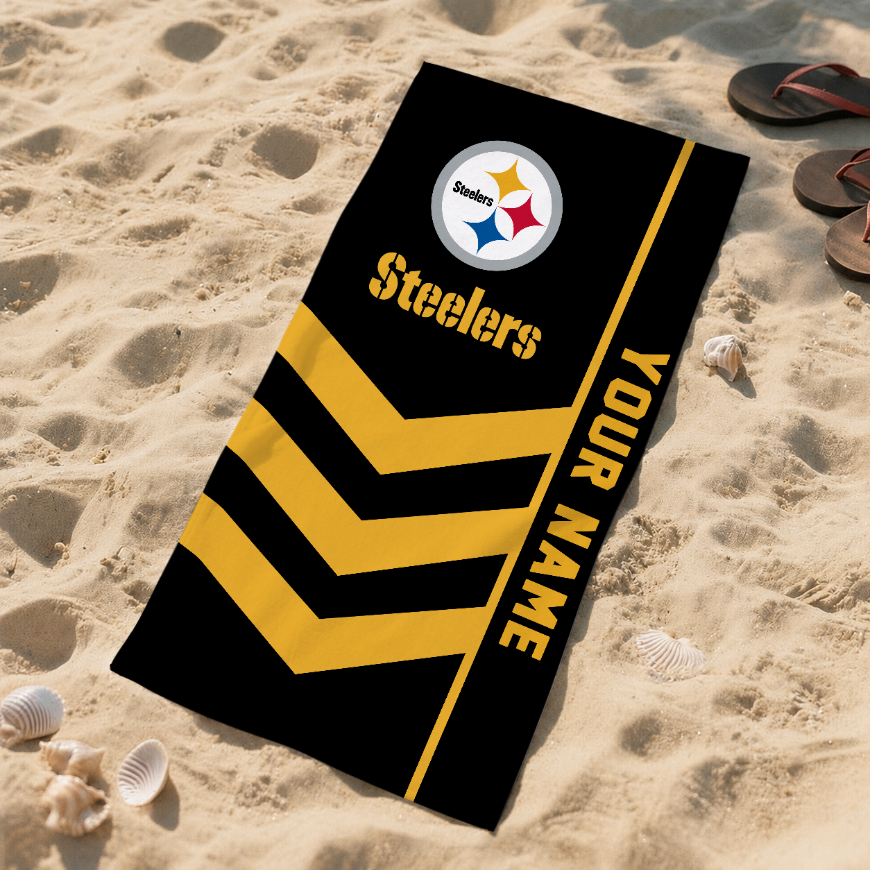 HOT DEAL - NEW CUSTOMIZED NFL14 PSB PITTSBURGH STEELERS BEACH TOWEL