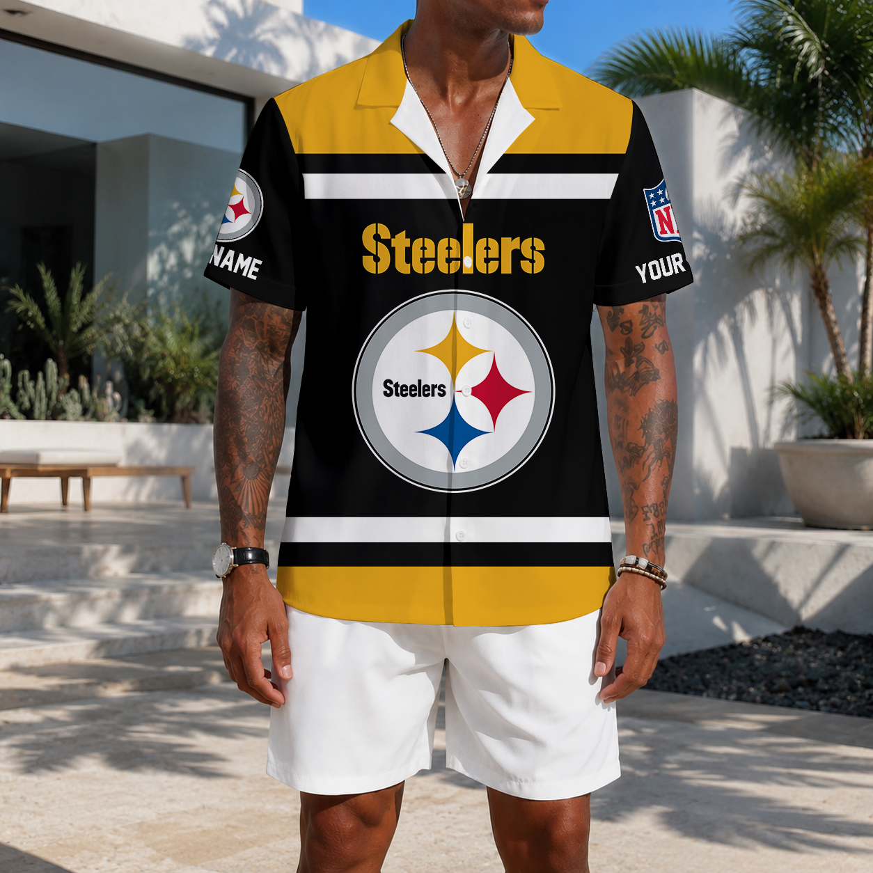FLASH SALE - NEW CUSTOMIZED NFL14 PSB PITTSBURGH STEELERS UNISEX HAWAIIAN SHIRT