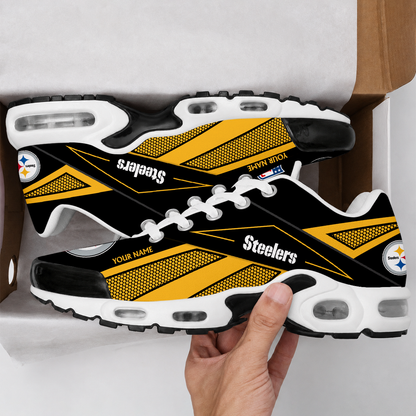 LIMITED EDITION - NEW CUSTOMIZED NFL14 PSB PITTSBURGH STEELERS AIR MAX PLUS SNEAKERS