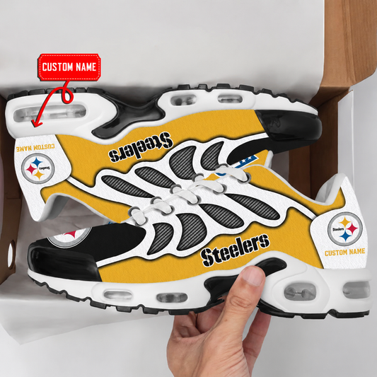 HOT DEAL - NEW CUSTOMIZED NFL14 PSB PITTSBURGH STEELERS AIR MAX PLUS SNEAKERS