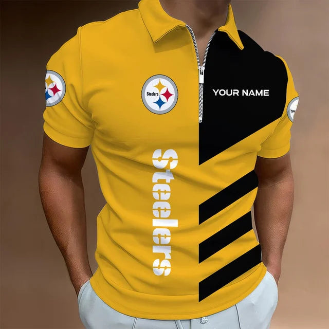 HOT DEAL - NEW CUSTOMIZED NFL14 PSB PITTSBURGH STEELERS T-SHIRT, POLO SHIRT, ZIP POLO SHIRT, SWEATSHIRT, HOODIE & ZIP HOODIE