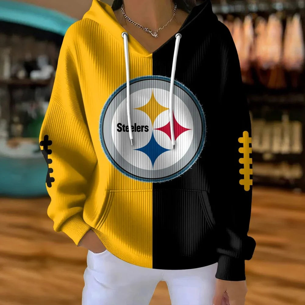 VIRAL EDITION - NEW CUSTOMIZED NFL14 PSB PITTSBURGH STEELERS RIBBED HOODIE & SWEATSHIRT