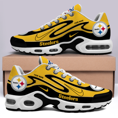 FINAL SALE - NEW CUSTOMIZED NFL14 PSB PITTSBURGH STEELERS AIR MAX PLUS SNEAKERS