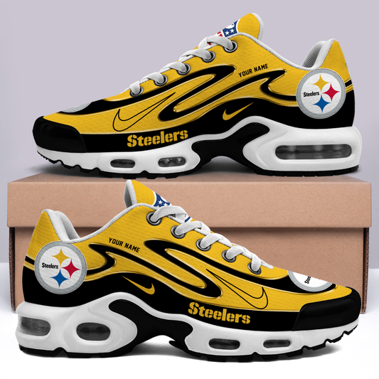 FINAL SALE - NEW CUSTOMIZED NFL14 PSB PITTSBURGH STEELERS AIR MAX PLUS SNEAKERS