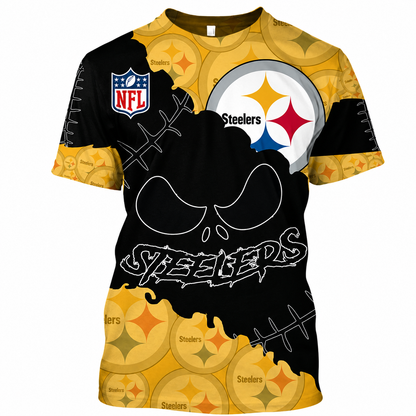 SPECIAL EDITION - NEW CUSTOMIZED NFL14 PSB PITTSBURGH STEELERS HALLOWEEN SKULL APPAREL FOR FANS