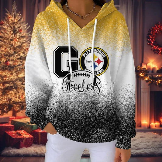 SPECIAL EDITION - NEW CUSTOMIZED NFL14 PSB PITTSBURGH STEELERS RIBBED HOODIE & SWEATSHIRT