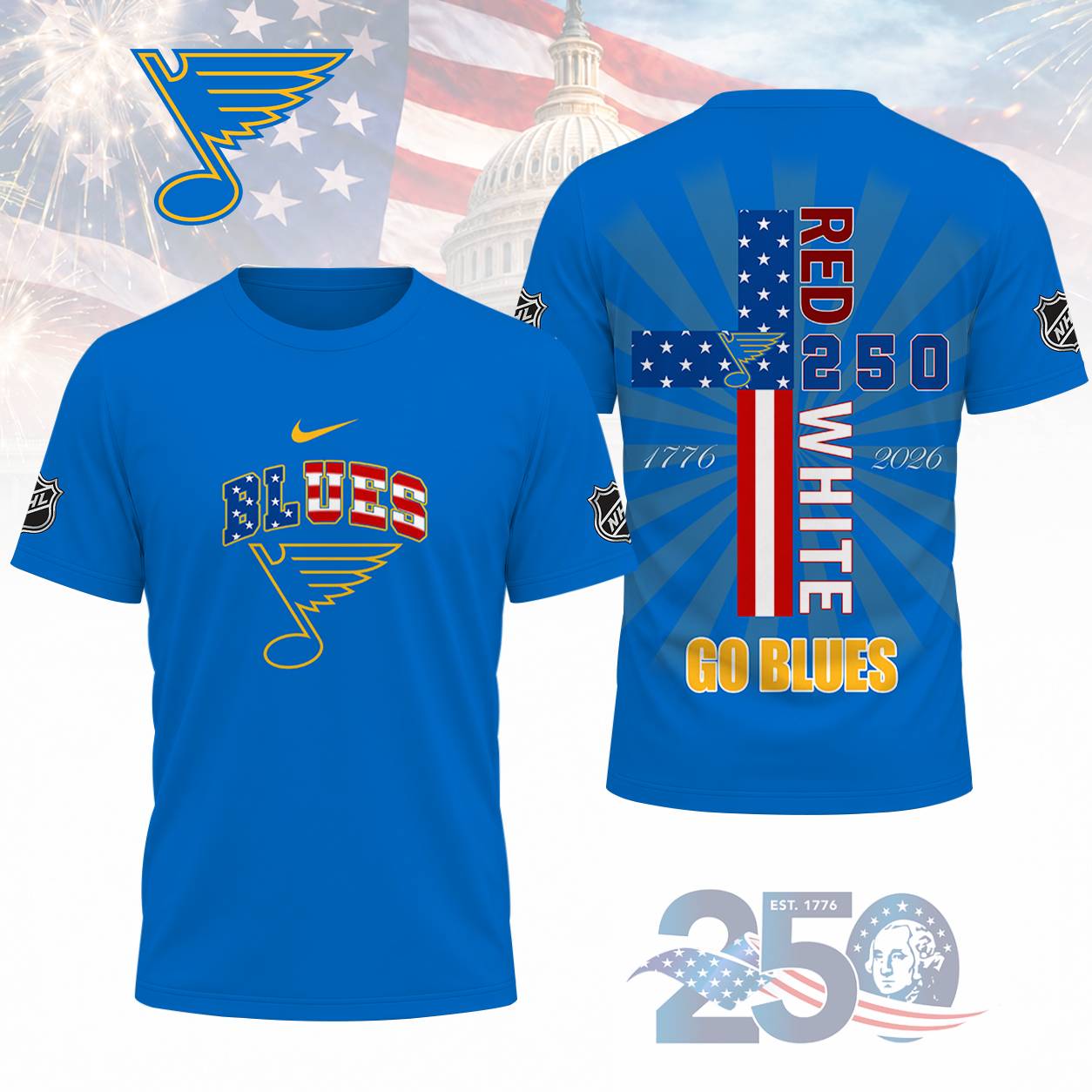 FINAL SALE - NEW CUSTOMIZED NHL14 SLB ST. LOUIS BLUES T-SHIRT, POLO SHIRT, ZIP POLO SHIRT, SWEATSHIRT, HOODIE & ZIP HOODIE