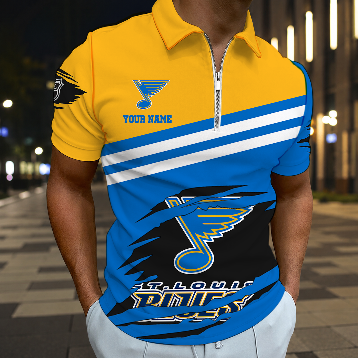 VIRAL EDITION - NEW CUSTOMIZED NHL14 SLB ST. LOUIS BLUES T-SHIRT, POLO SHIRT, ZIP POLO SHIRT, SWEATSHIRT, HOODIE & ZIP HOODIE