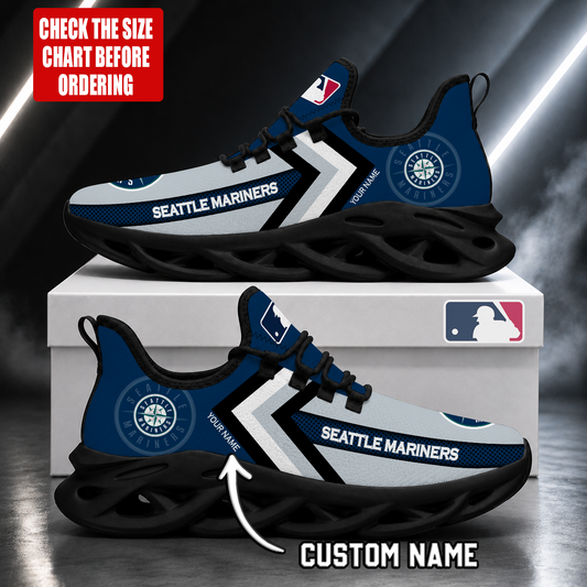 FINAL SALE - NEW CUSTOMIZED MLB14 SMS SEATTLE MARINERS MAX SOUL SHOES