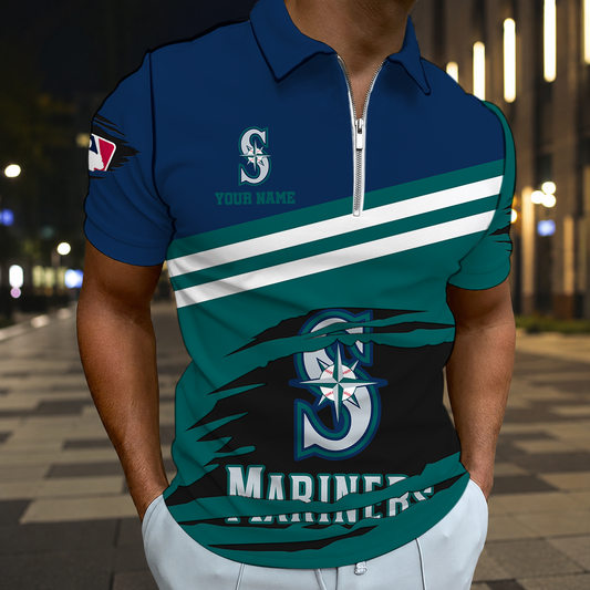 HOT DEAL - NEW CUSTOMIZED MLB14 SMS SEATTLE MARINERS T-SHIRT, POLO SHIRT, ZIP POLO SHIRT, SWEATSHIRT, HOODIE & ZIP HOODIE