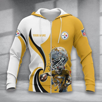 SPECIAL EDITION - NEW CUSTOMIZED NFL14 PSB PITTSBURGH STEELERS T-SHIRT, POLO SHIRT, ZIP POLO SHIRT, SWEATSHIRT, HOODIE & ZIP HOODIE