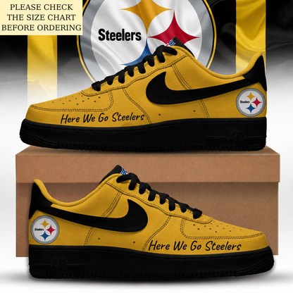 HOT DEAL - NEW CUSTOMIZED NFL14 PSB PITTSBURGH STEELERS AF1 SHOES