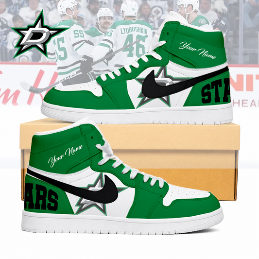 FINAL SALE - NEW CUSTOMIZED NHL15 DLS DALLAS STARS AIR JORDAN SNEAKERS