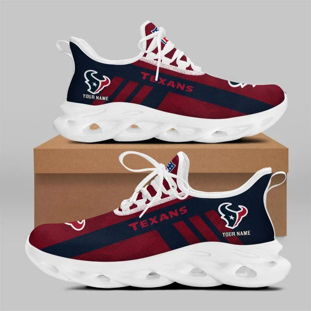 VIRAL EDITION - NEW CUSTOMIZED NFL15 HTT HOUSTON TEXANS UNISEX MAX SOUL SHOES
