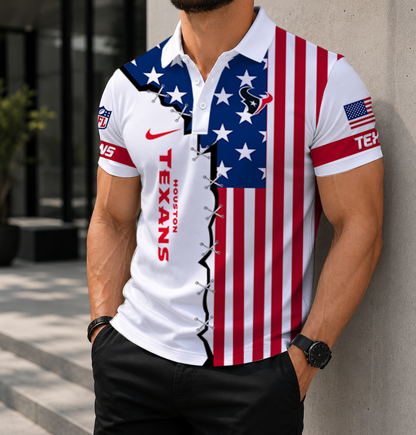 LIMITED EDITION - NEW CUSTOMIZED NFL15 HTT HOUSTON TEXANS POLO SHIRT, ZIP POLO SHIRT & T-SHIRTS