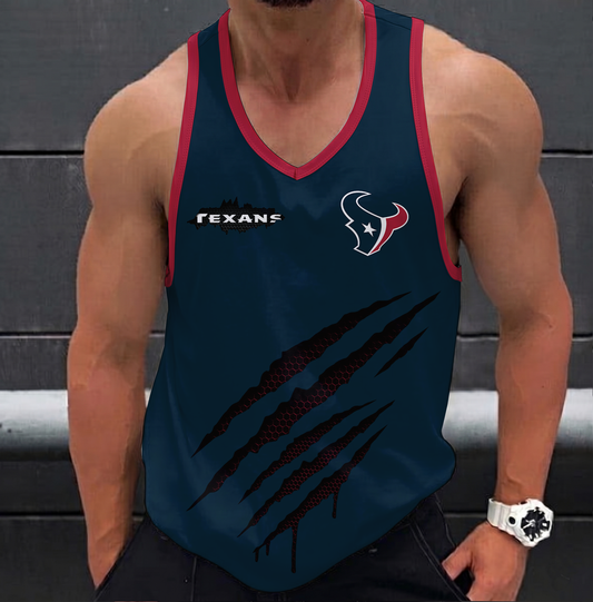 LIMITED EDITION - NEW CUSTOMIZED NFL15 HTT HOUSTON TEXANS UNISEX TANK TOP