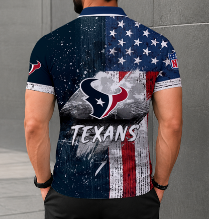 FINAL SALE - NEW CUSTOMIZED NFL15 HTT HOUSTON TEXANS POLO SHIRT