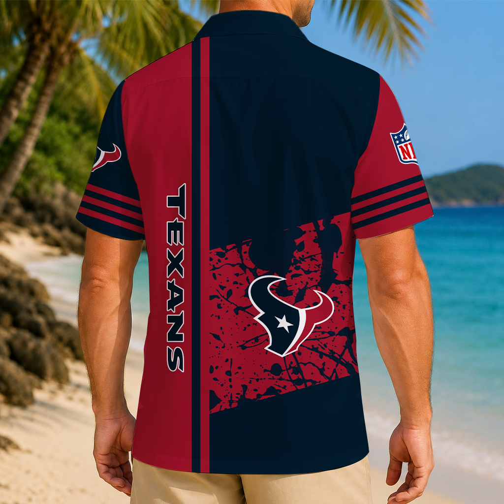 FINAL SALE - NEW CUSTOMIZED NFL15 HTT HOUSTON TEXANS UNISEX HAWAIIAN SHIRT