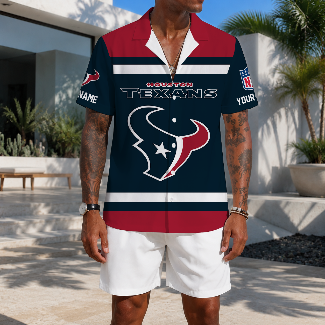 FLASH SALE - NEW CUSTOMIZED NFL15 HTT HOUSTON TEXANS UNISEX HAWAIIAN SHIRT