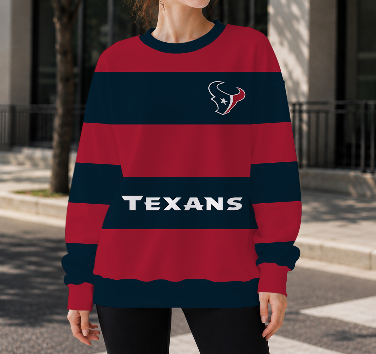 HOT DEAL- NEW CUSTOMIZED NFL15 HTT HOUSTON TEXANS UNISEX SWEATSHIRT