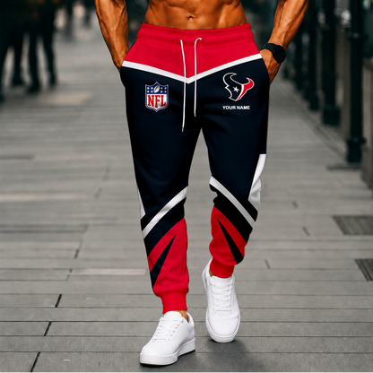 FINAL SALE - NEW CUSTOMIZED NFL15 HTT HOUSTON TEXANS SWEATPANTS