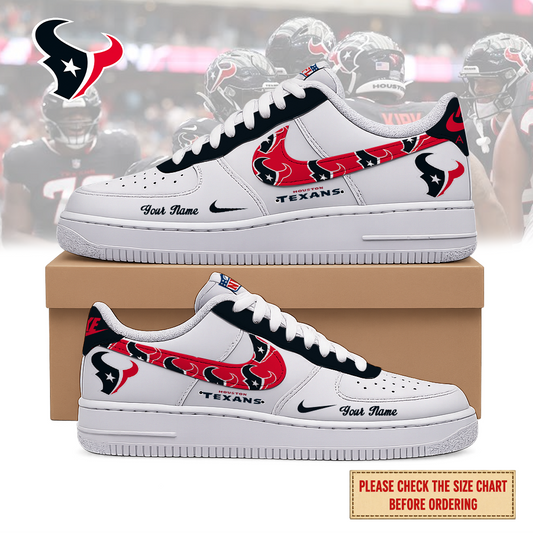 VIRAL EDITION - NEW CUSTOMIZED NFL15 HTT HOUSTON TEXANS AF1 SHOES