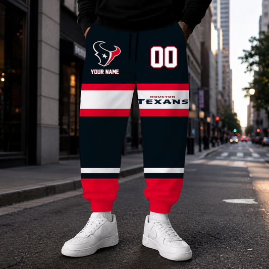 EXCLUSIVE EDITION - NEW CUSTOMIZED NFL15 HTT HOUSTON TEXANS SWEATPANTS