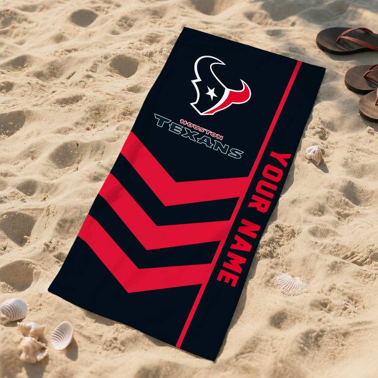 HOT DEAL - NEW CUSTOMIZED NFL15 HTT HOUSTON TEXANS BEACH TOWEL