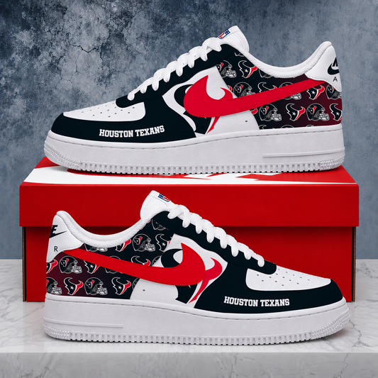 FINAL SALE - NEW CUSTOMIZED NFL15 HTT HOUSTON TEXANS AF1 SHOES