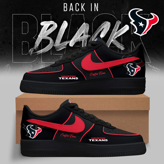 FINAL SALE - NEW CUSTOMIZED NFL15 HTT HOUSTON TEXANS AF1 SNEAKERS