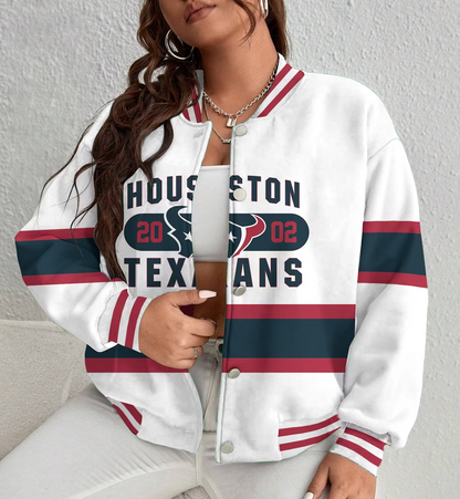 FINAL SALE - NEW CUSTOMIZED NFL15 HTT HOUSTON TEXANS SATIN VARSITY & BASEBALL JACKET