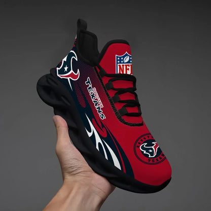VIRAL EDITION - NEW CUSTOMIZED NFL15 HTT HOUSTON TEXANS UNISEX MAX SOUL SHOES