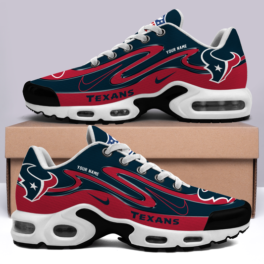 FINAL SALE - NEW CUSTOMIZED NFL15 HTT HOUSTON TEXANS AIR MAX PLUS SNEAKERS