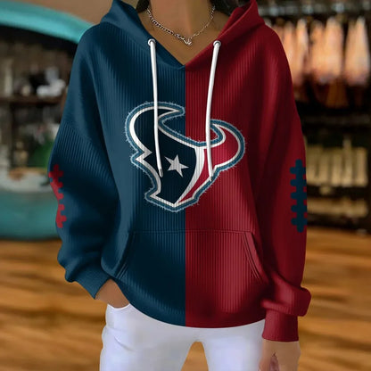 VIRAL EDITION - NEW CUSTOMIZED NFL15 HTT HOUSTON TEXANS RIBBED HOODIE & SWEATSHIRT