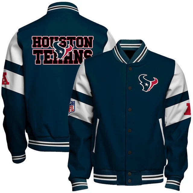 VIRAL EDITION - NEW CUSTOMIZED NFL15 HTT HOUSTON TEXANS SATIN VARSITY & BASEBALL JACKET