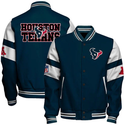 VIRAL EDITION - NEW CUSTOMIZED NFL15 HTT HOUSTON TEXANS SATIN VARSITY & BASEBALL JACKET