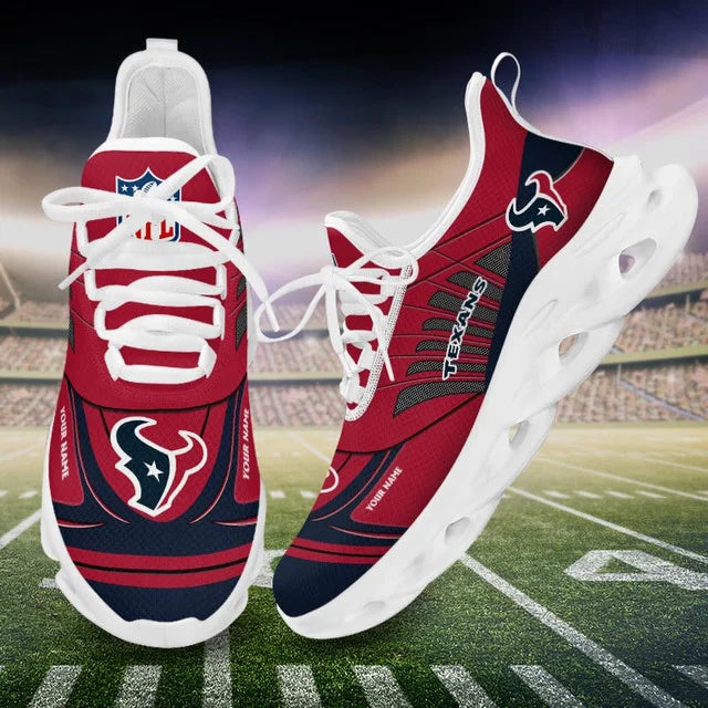 SPECIAL EDITION - NEW CUSTOMIZED NFL15 HTT HOUSTON TEXANS UNISEX MAX SOUL SHOES